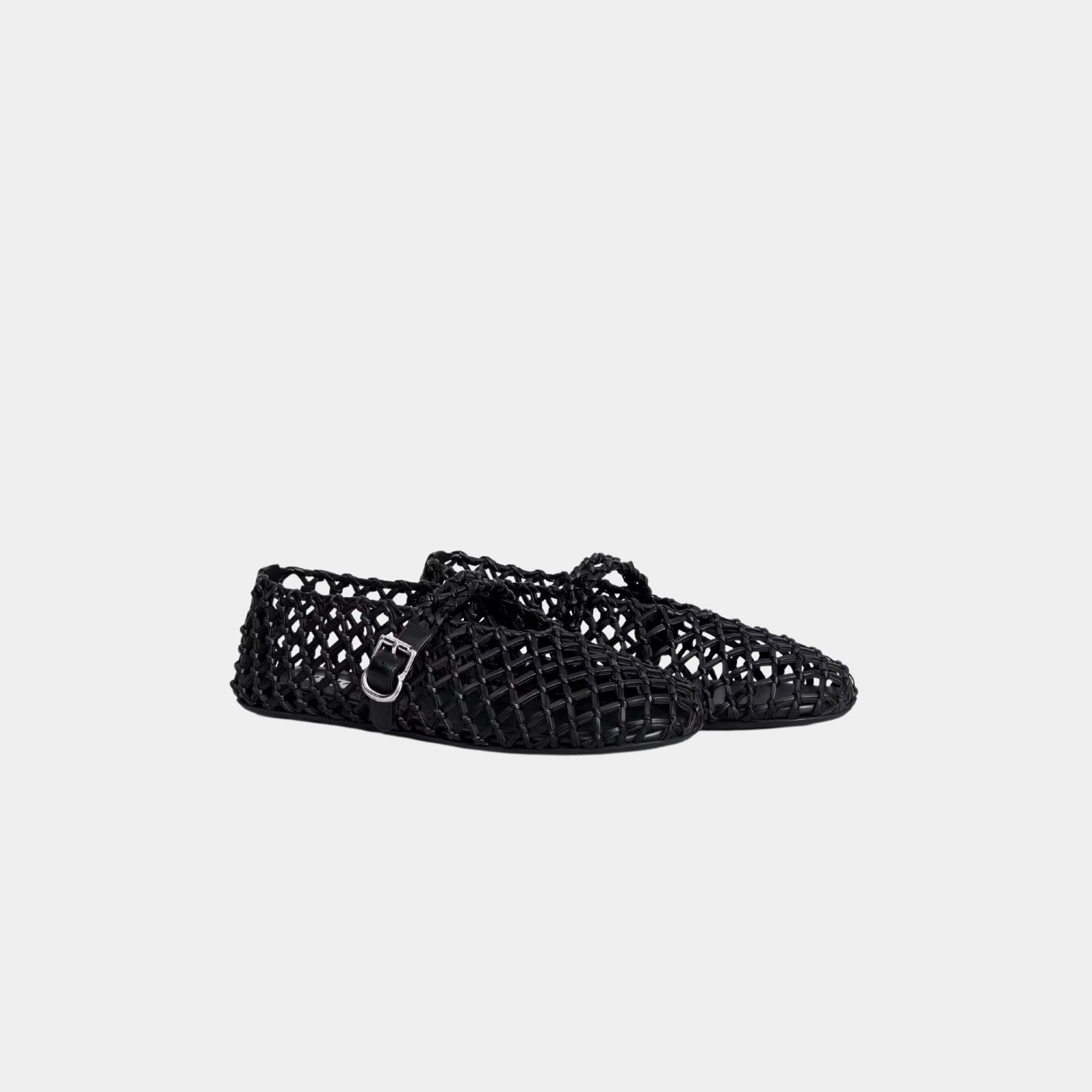 Ballet Flats In Braided Calfskin