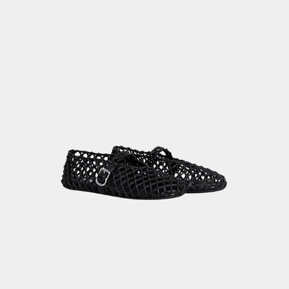 Ballet Flats In Braided Calfskin
