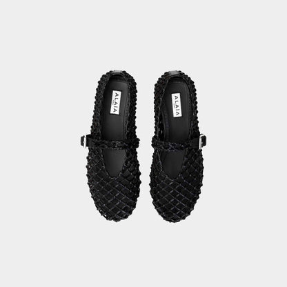 Ballet Flats In Braided Calfskin