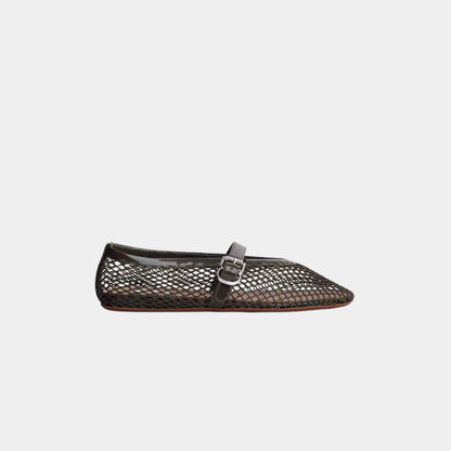 Ballet Flats In Classic Fishnet