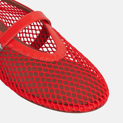 Ballet Flats In Fishnet