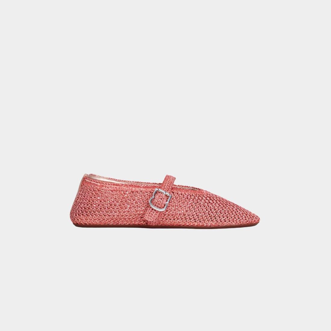 Ballet Flats In Knitted Lurex