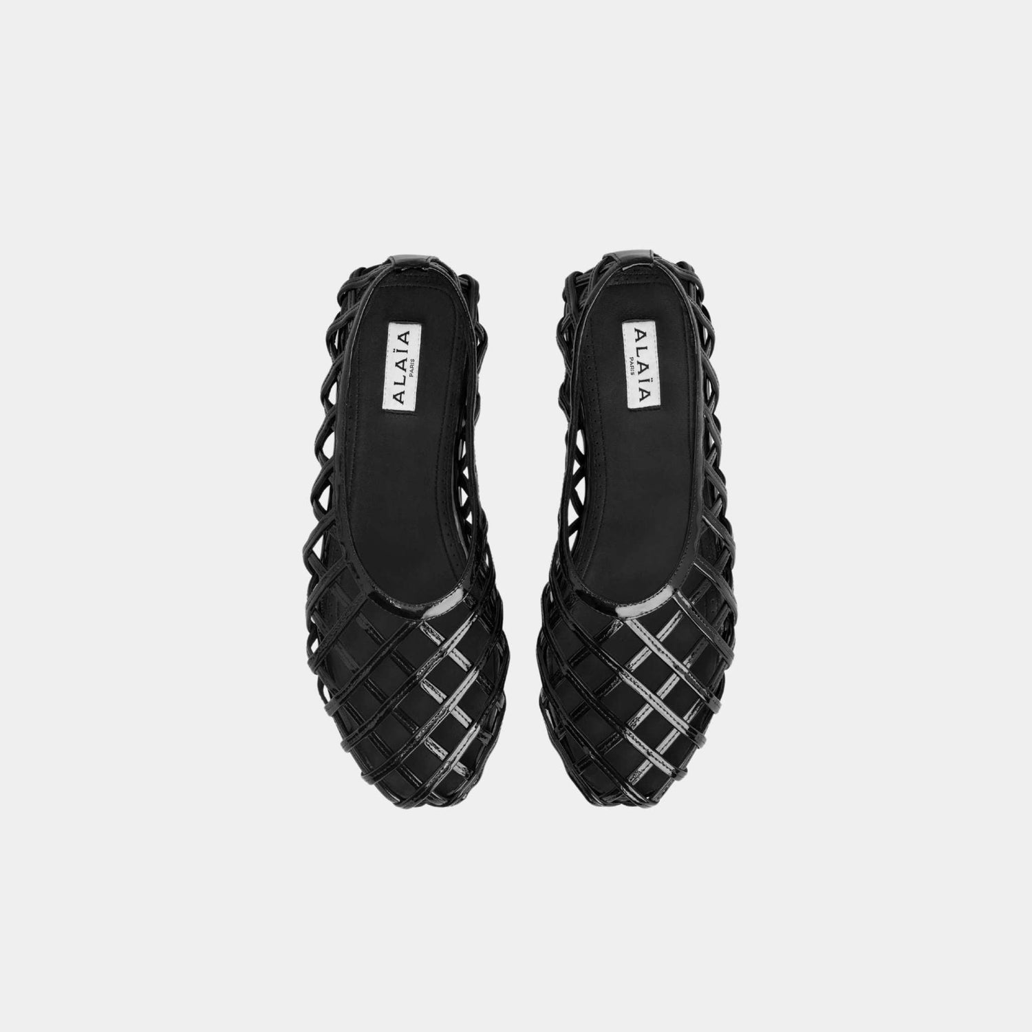 Cage Patent Leather Ballerinas