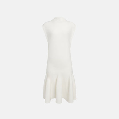 Cap Sleeve Dress In Sculptural Godet Knit