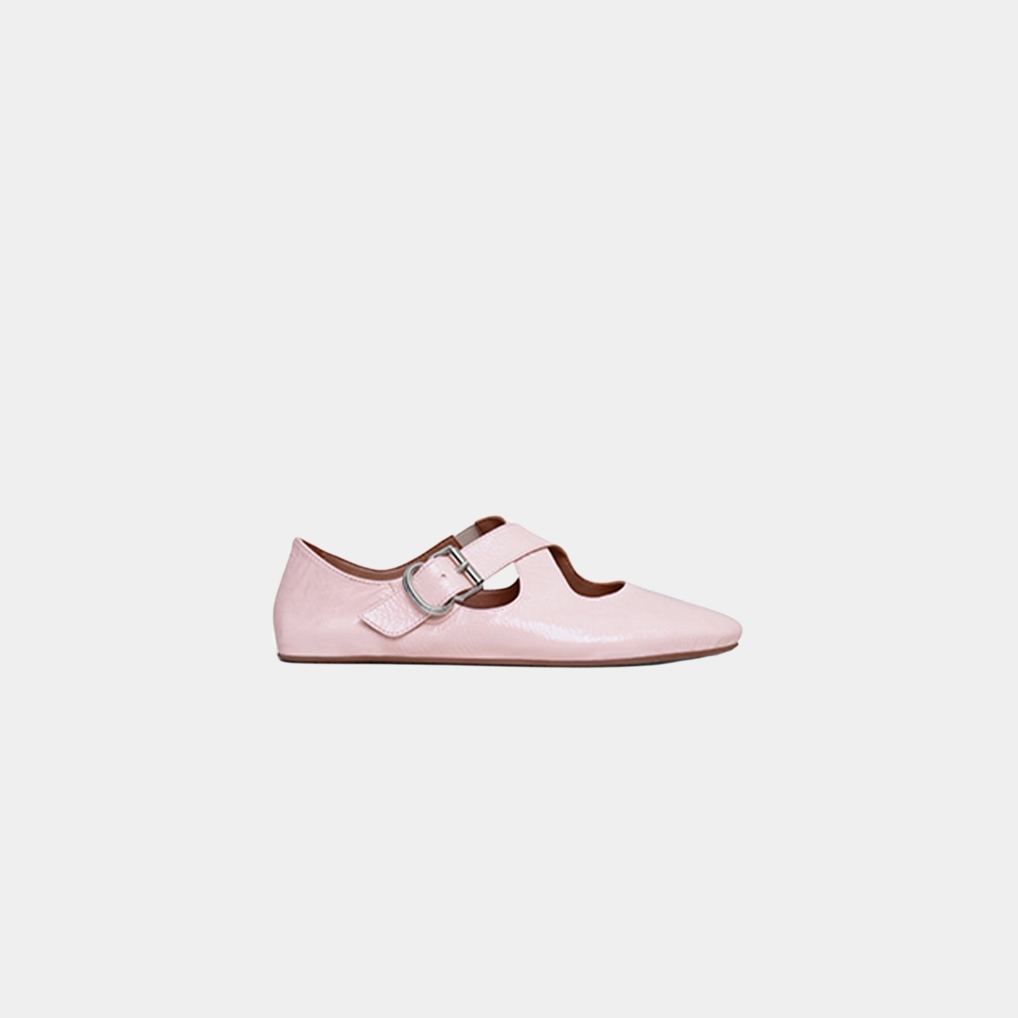 Criss Cross Ballerina Flats In Naplak