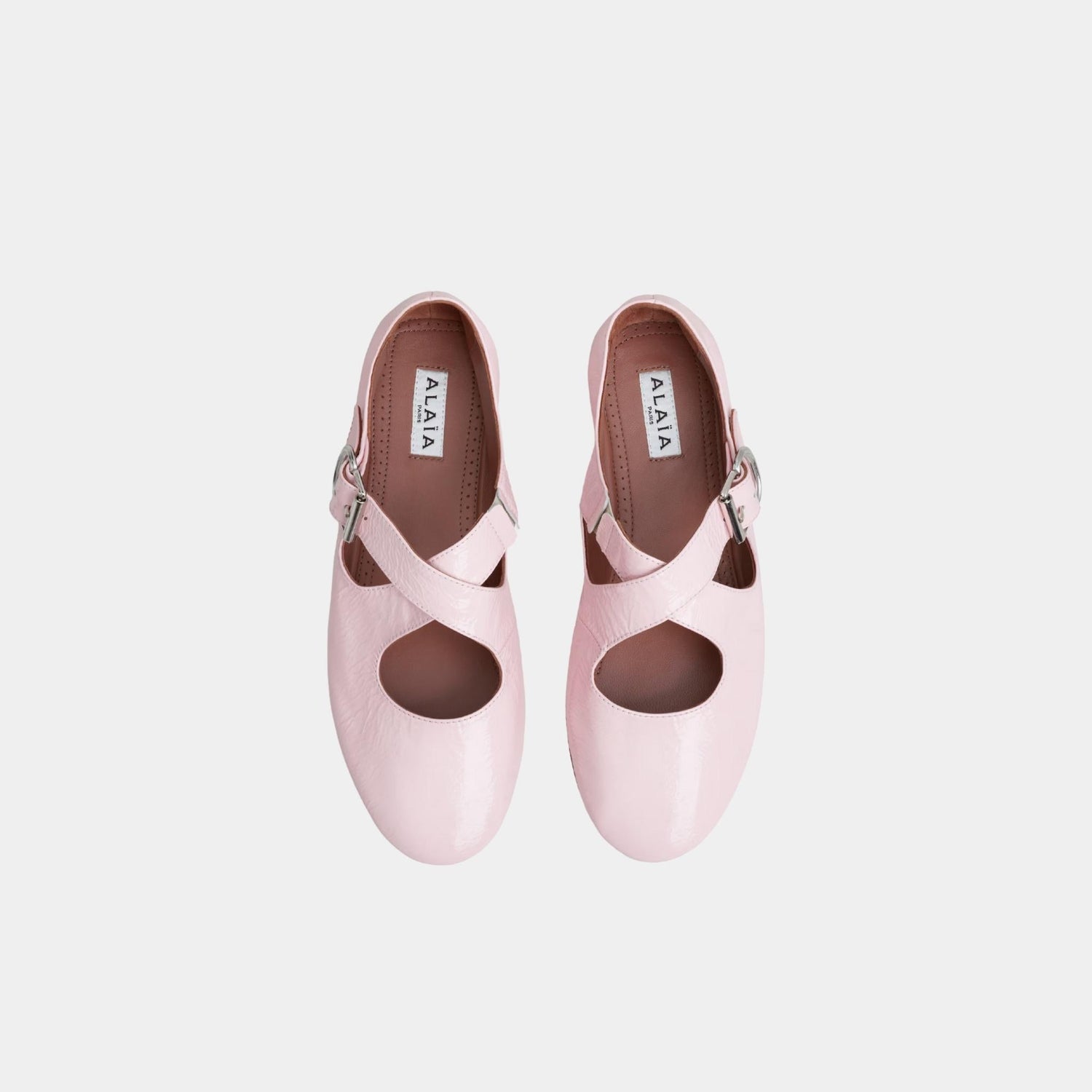Criss Cross Ballerina Flats In Naplak