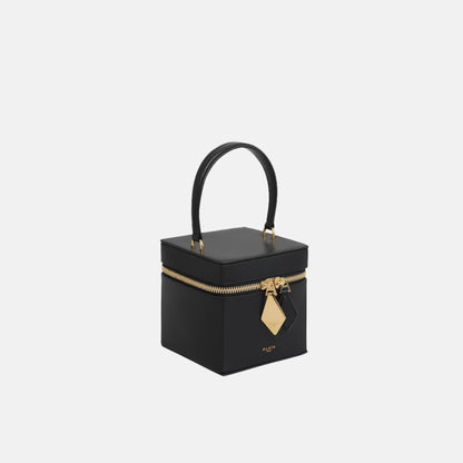 Cube Vanity Case In Shiny Goatskin