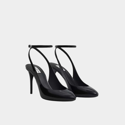 Decollete Slingbacks In Patent Calfskin
