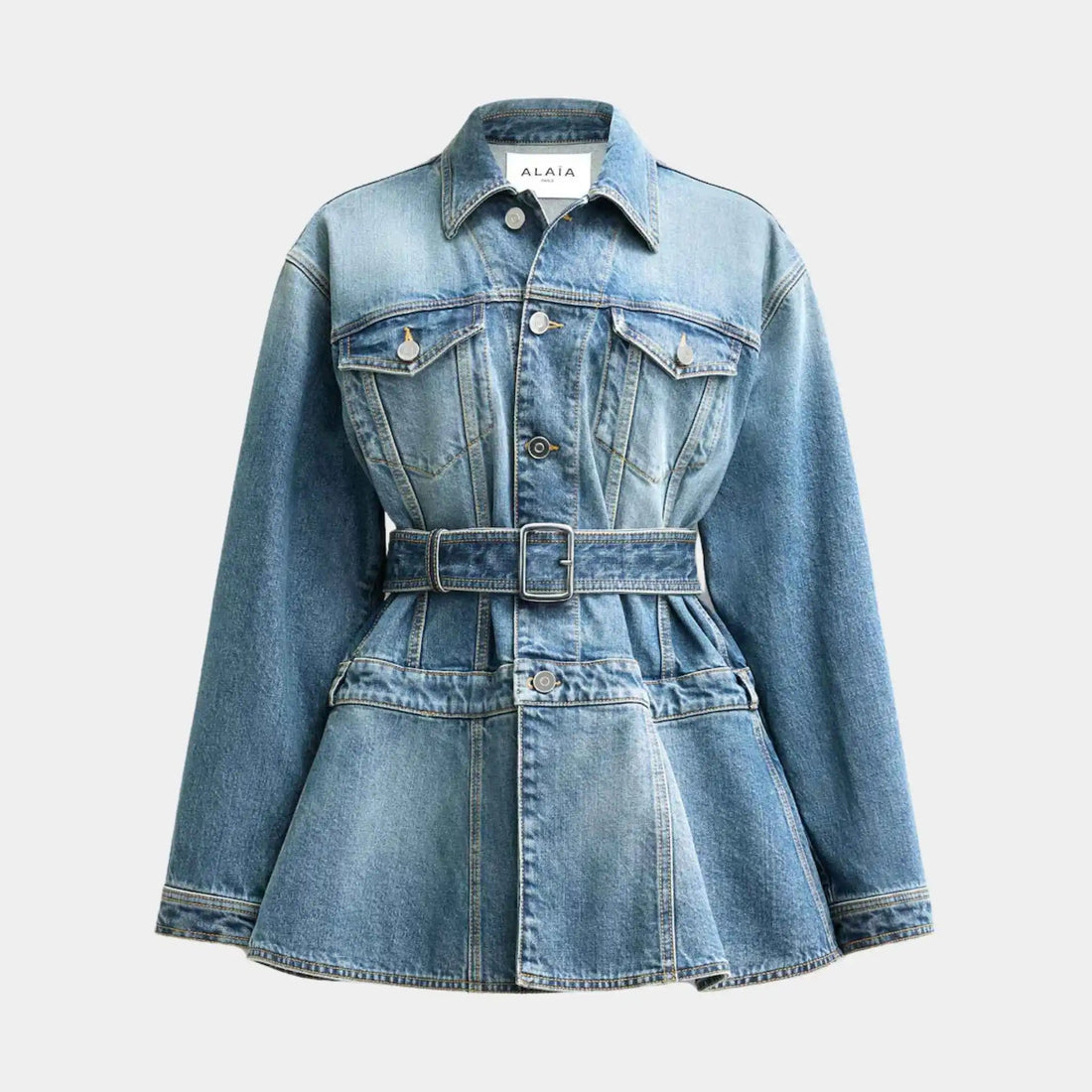 Denim Peplum Jacket