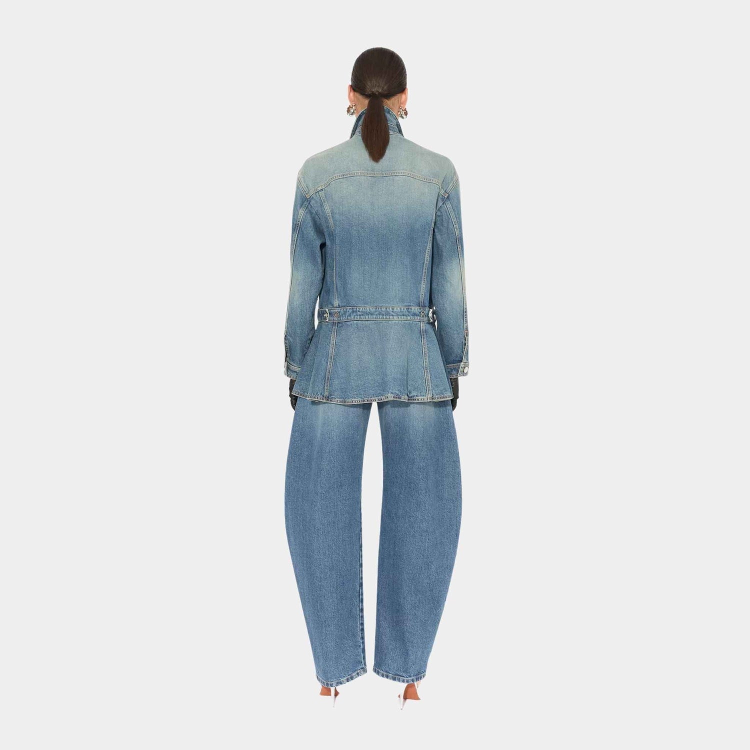 Denim Peplum Jacket