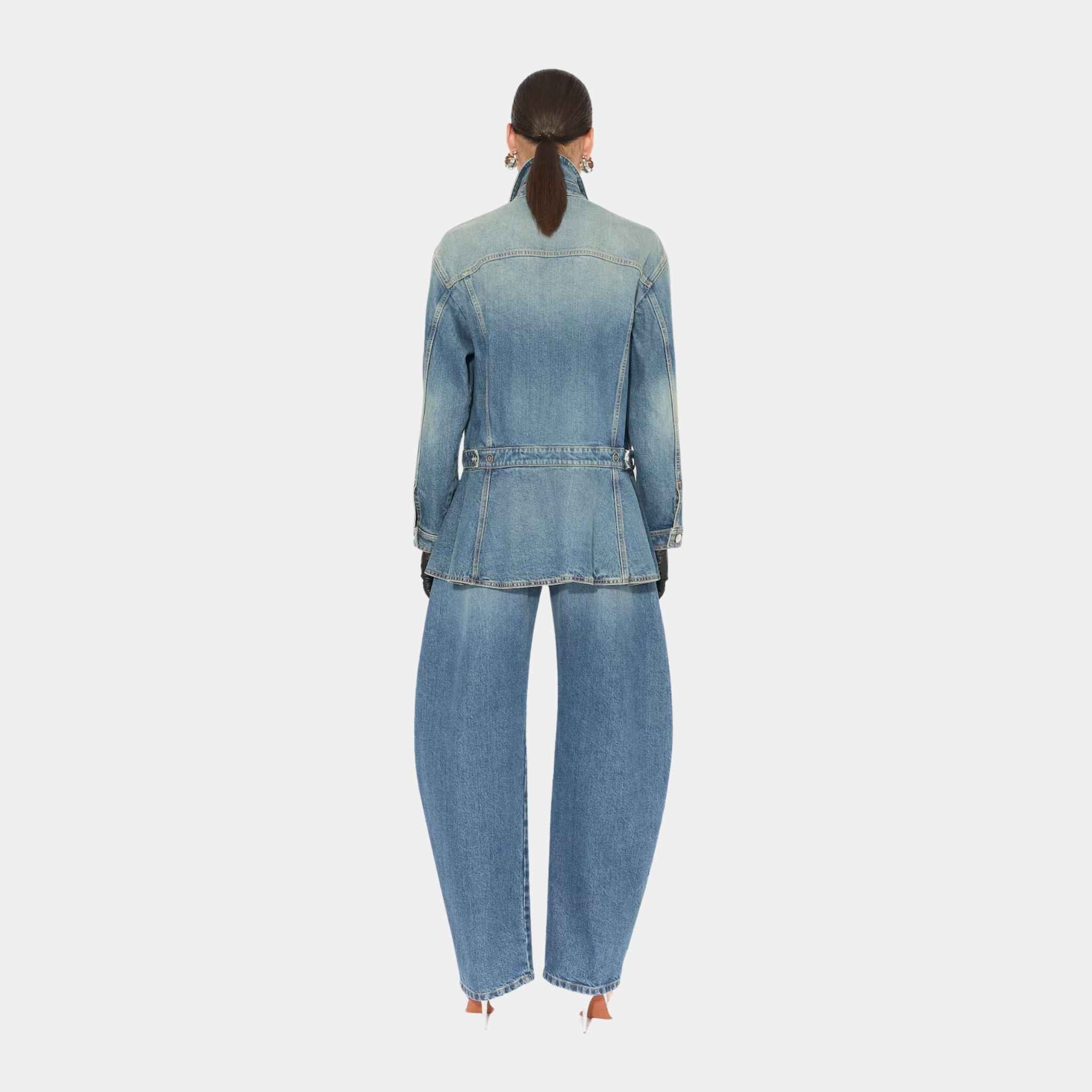 Denim Peplum Jacket