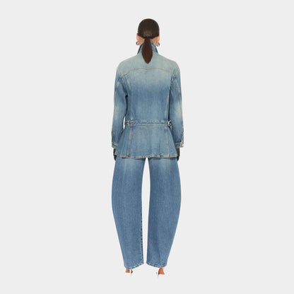 Denim Peplum Jacket