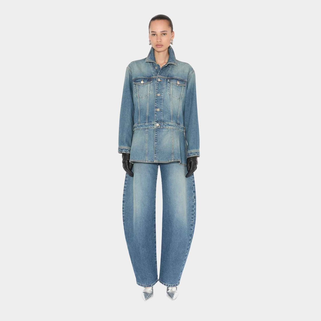 Denim Peplum Jacket