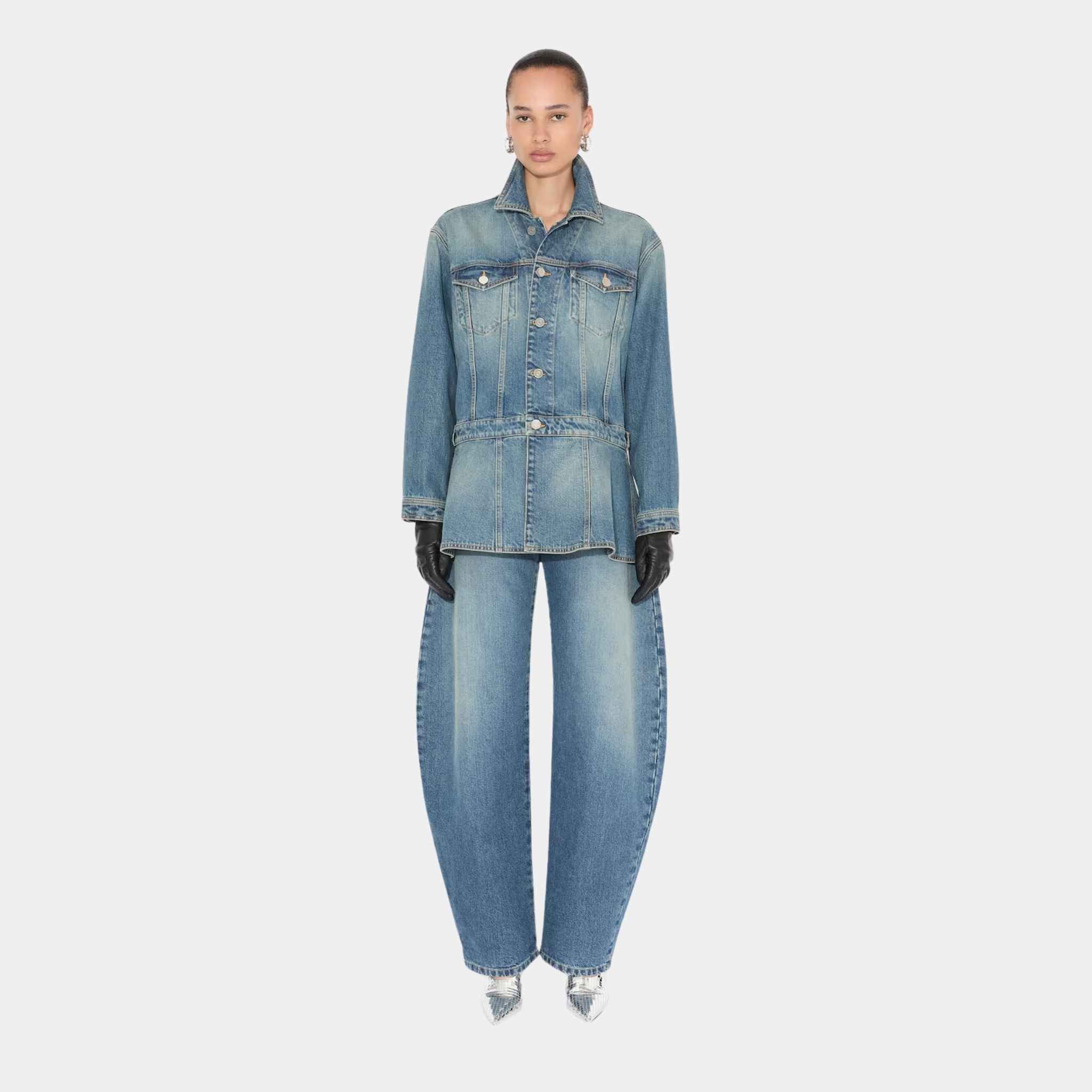 Denim Peplum Jacket