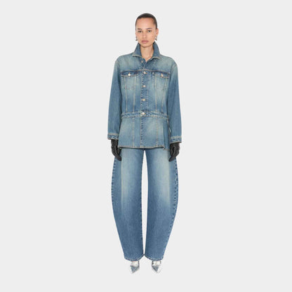 Denim Peplum Jacket