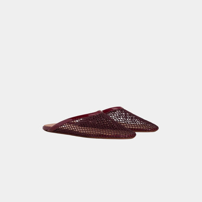 Flat Mules in Fishnet