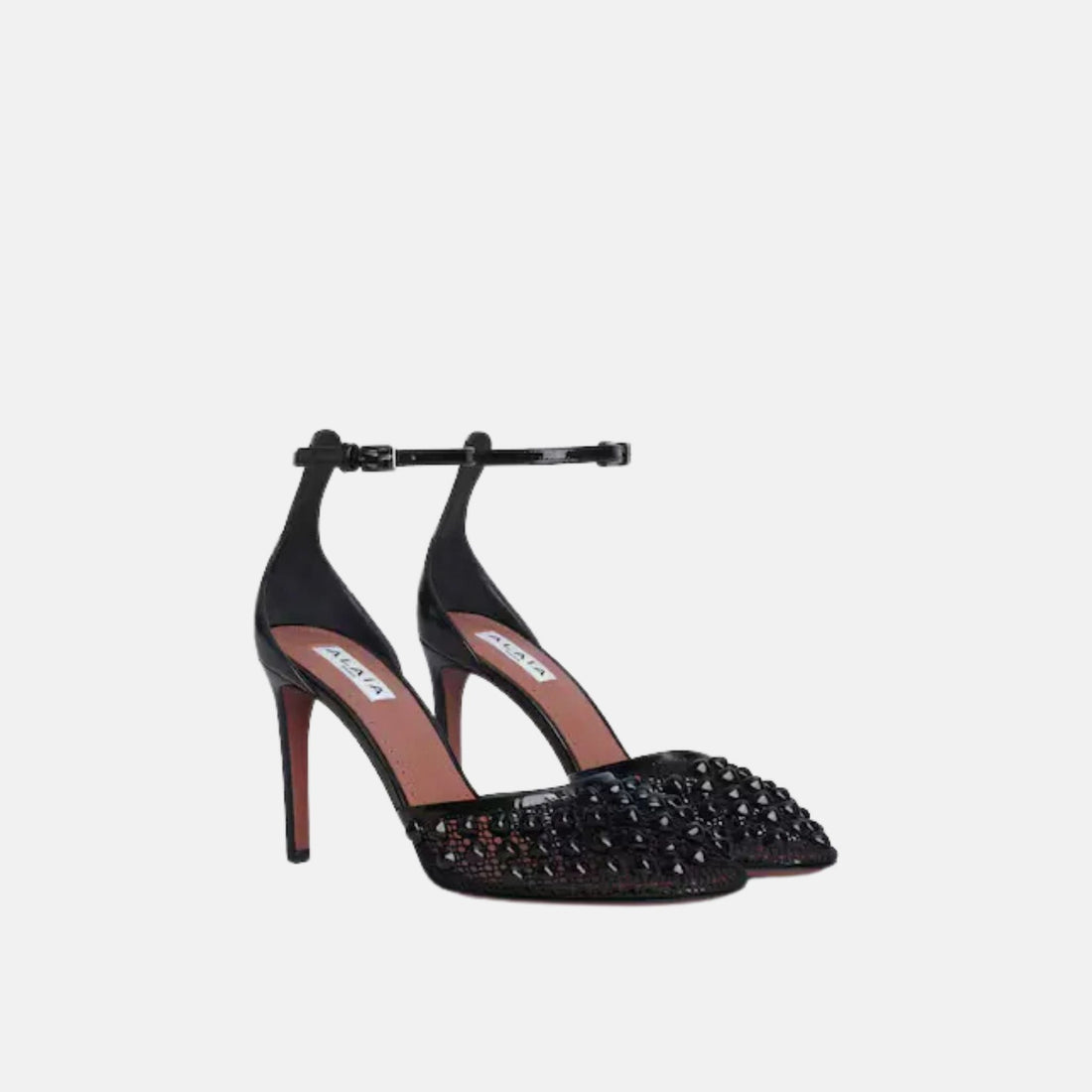 High Fishnet Pumps With Studs