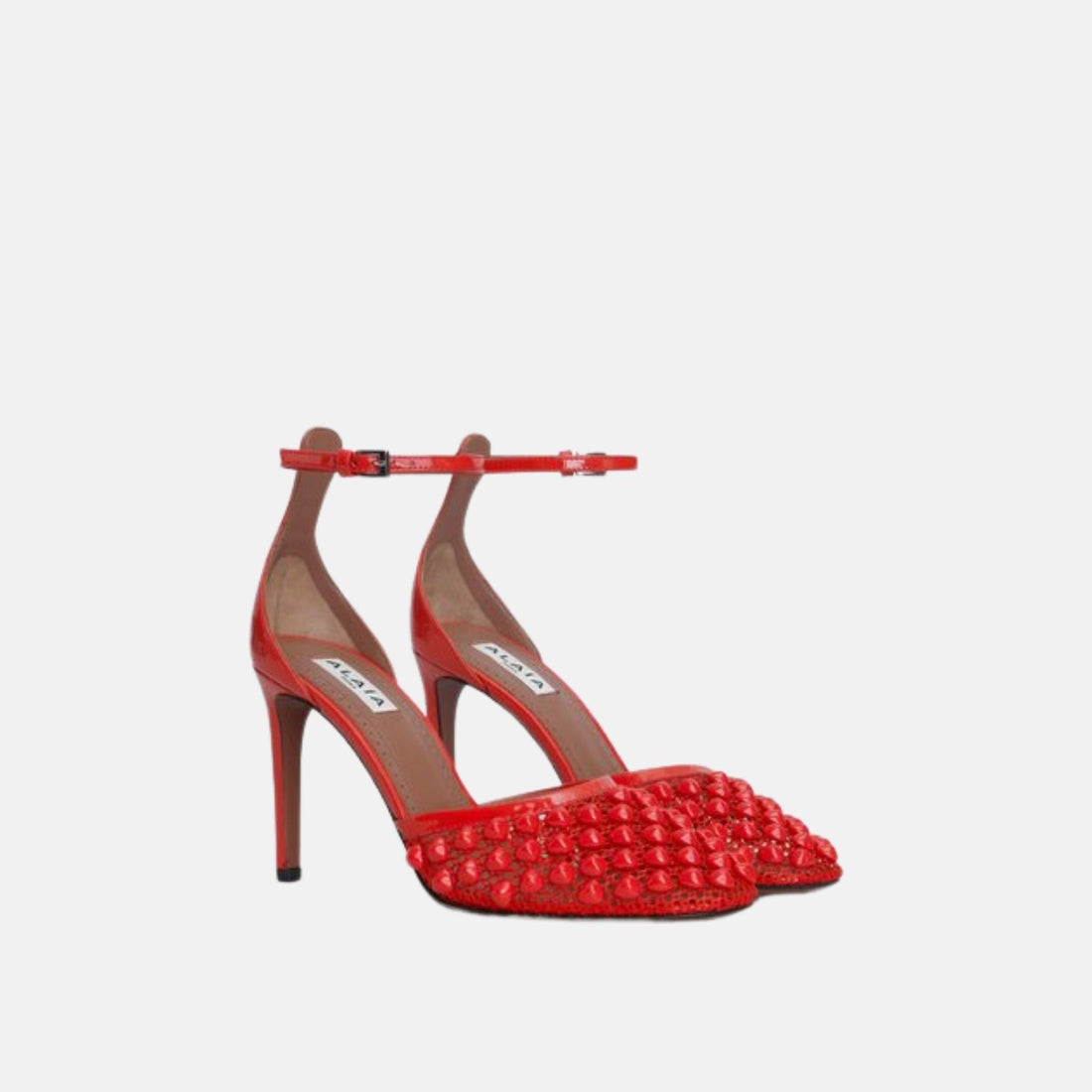 High Fishnet Pumps With Studs