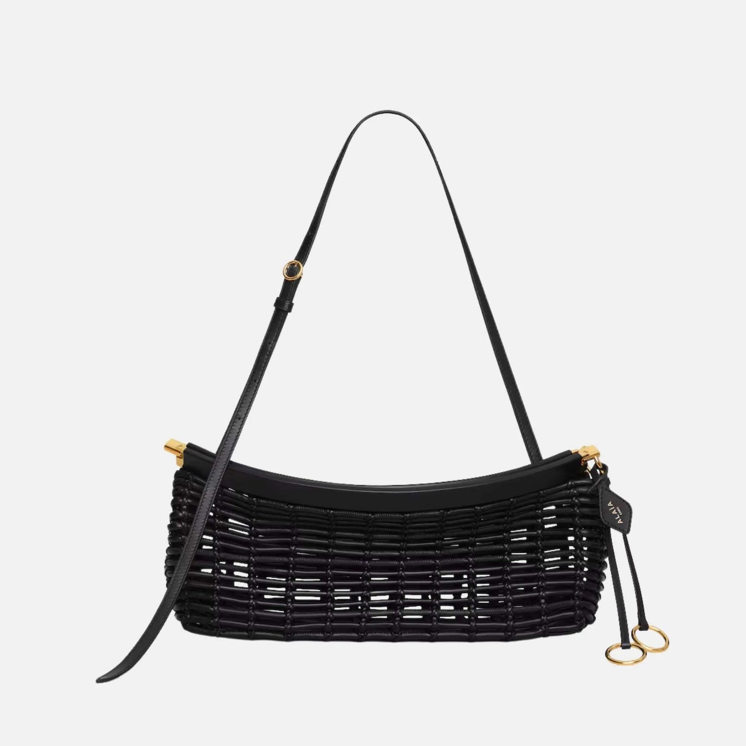 Le Click East West Medium Bag in Braided Leather