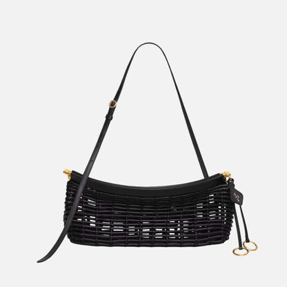 Le Click East West Medium Bag in Braided Leather