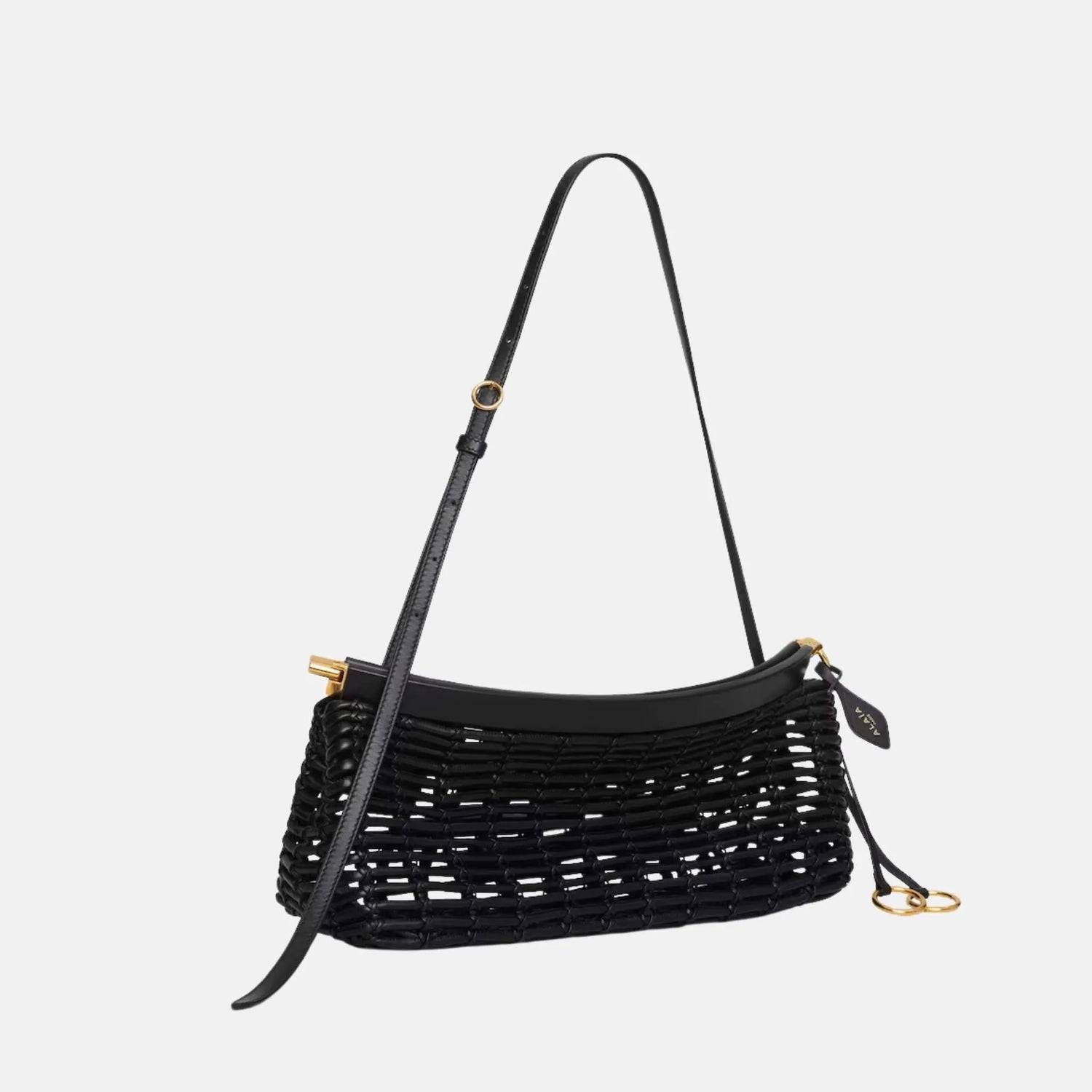 Le Click East West Medium Bag in Braided Leather