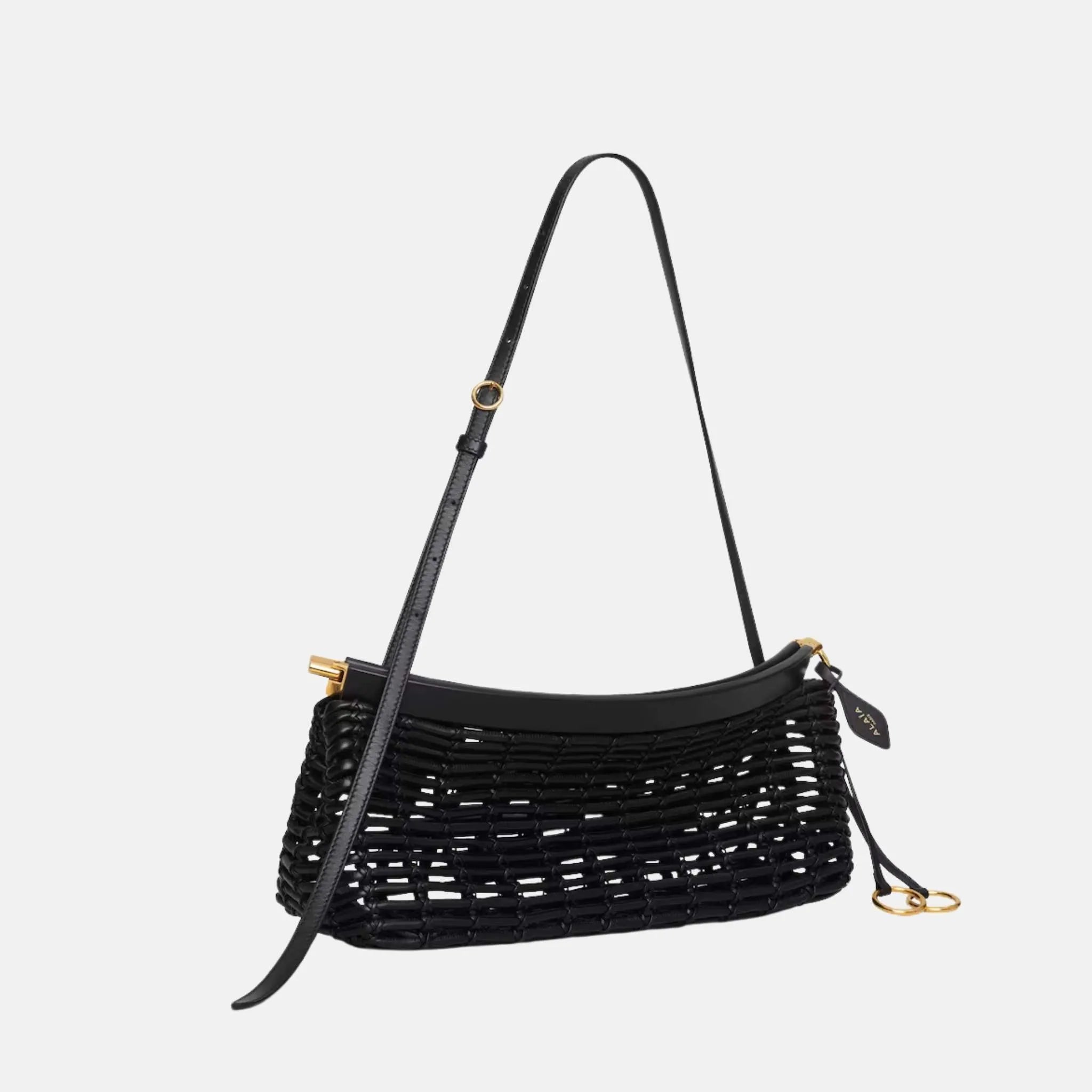 Le Click East West Medium Bag in Braided Leather