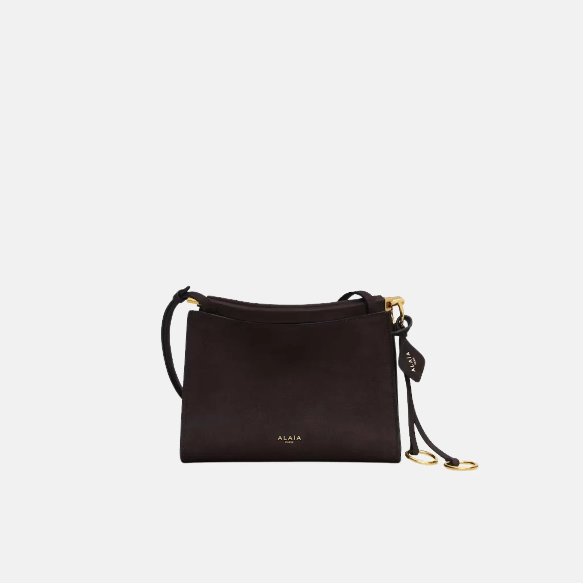 Le Click Small Square Bag in Nubuck