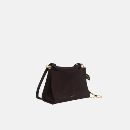 Le Click Small Square Bag in Nubuck