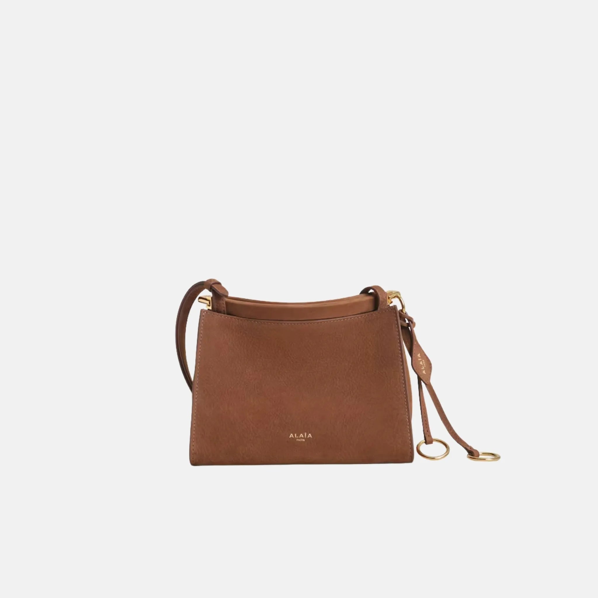 Le Click Small Square Bag in Nubuck