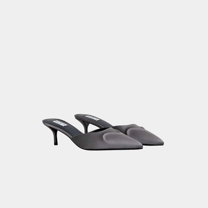 Le Coeur 3D Mules in Satin