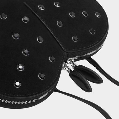 Le Coeur Bag In Strass Suede Goatskin