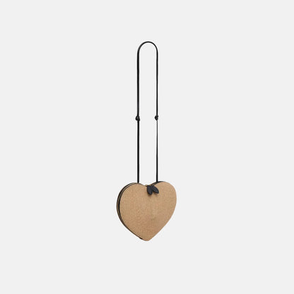 Le Coeur Heart Bag in Raffia