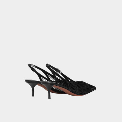Le CSur Slingbacks In Fishnet