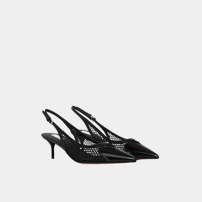 Le CSur Slingbacks In Fishnet