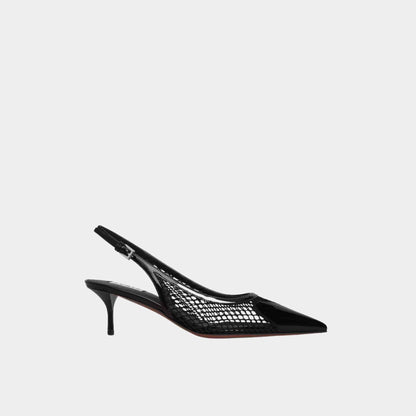 Le CSur Slingbacks In Fishnet