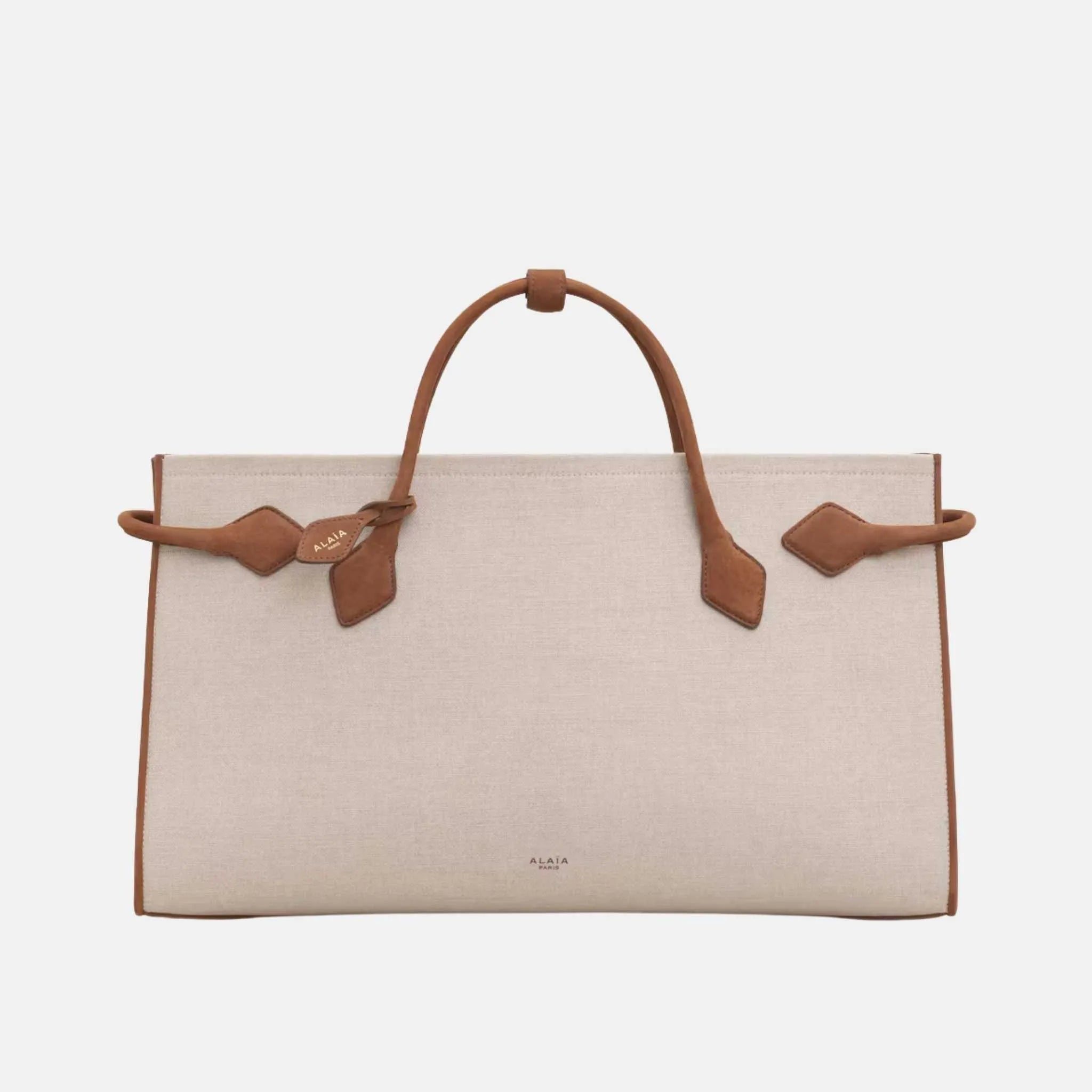Le Teckel Cotton and Nubuck Canvas Tote Bag