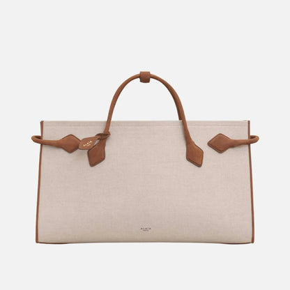 Le Teckel Cotton and Nubuck Canvas Tote Bag
