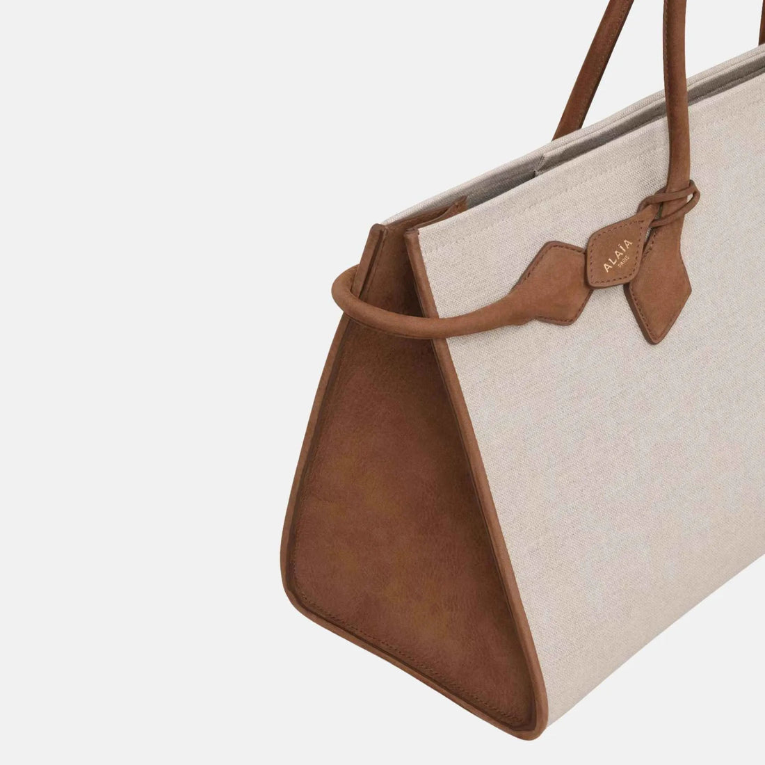 Le Teckel Cotton and Nubuck Canvas Tote Bag