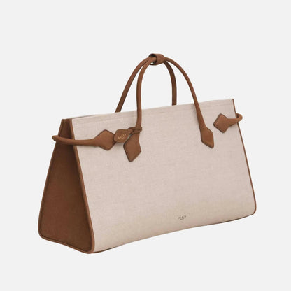 Le Teckel Cotton and Nubuck Canvas Tote Bag