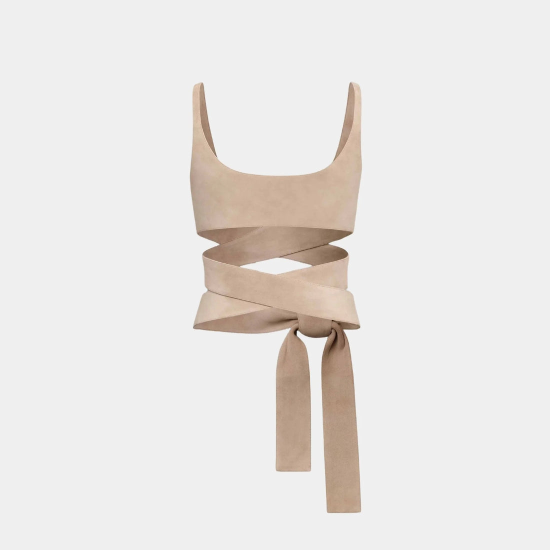 Leather Criss Cross Top