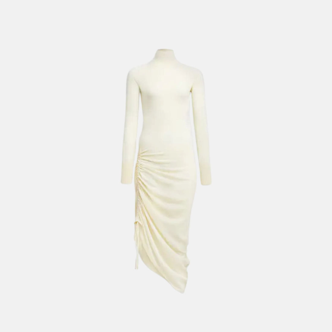 Long Sleeve Draped Knit Dress