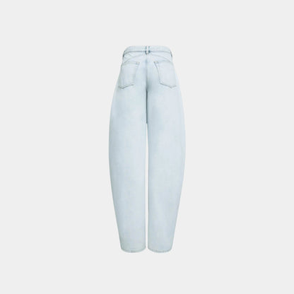 Low Waist Round Jeans in Ice Denim