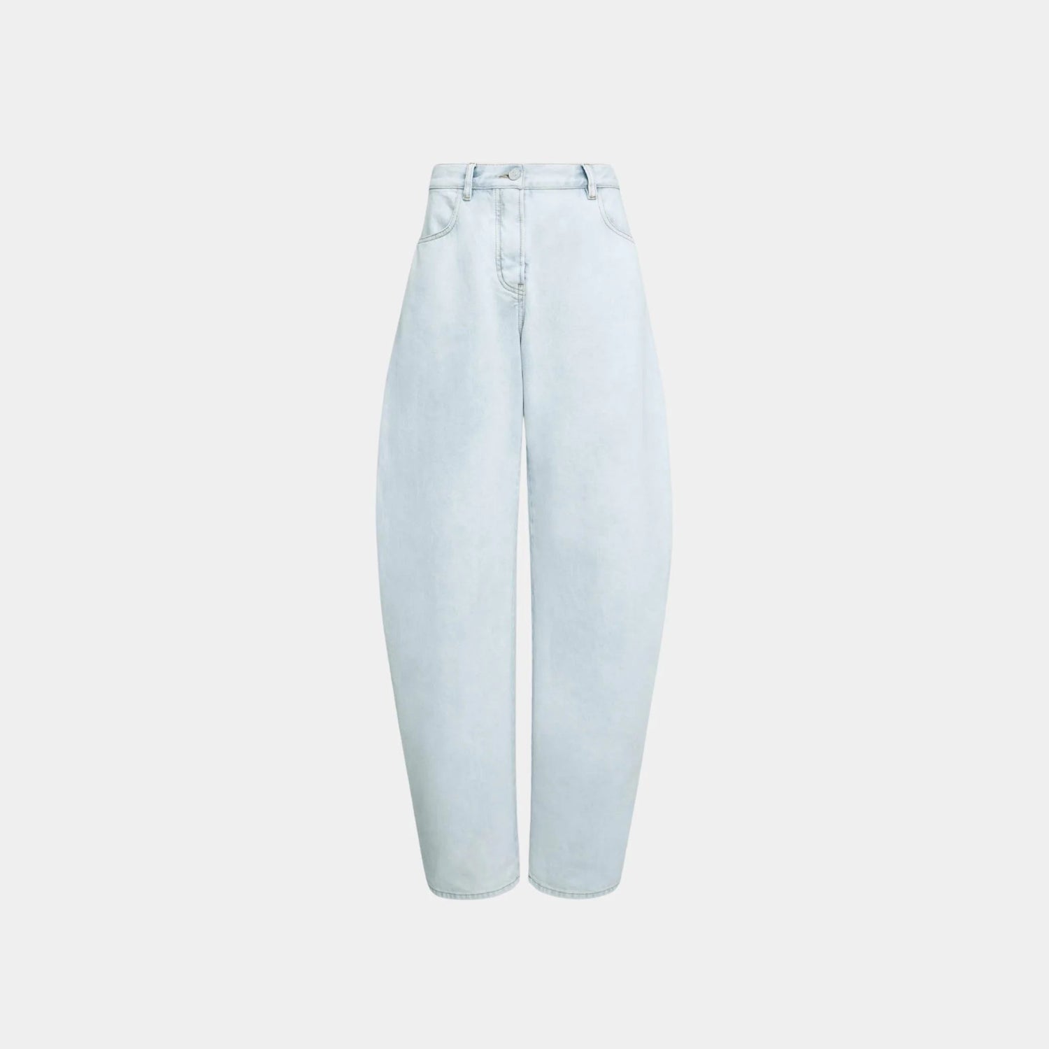 Low Waist Round Jeans in Ice Denim
