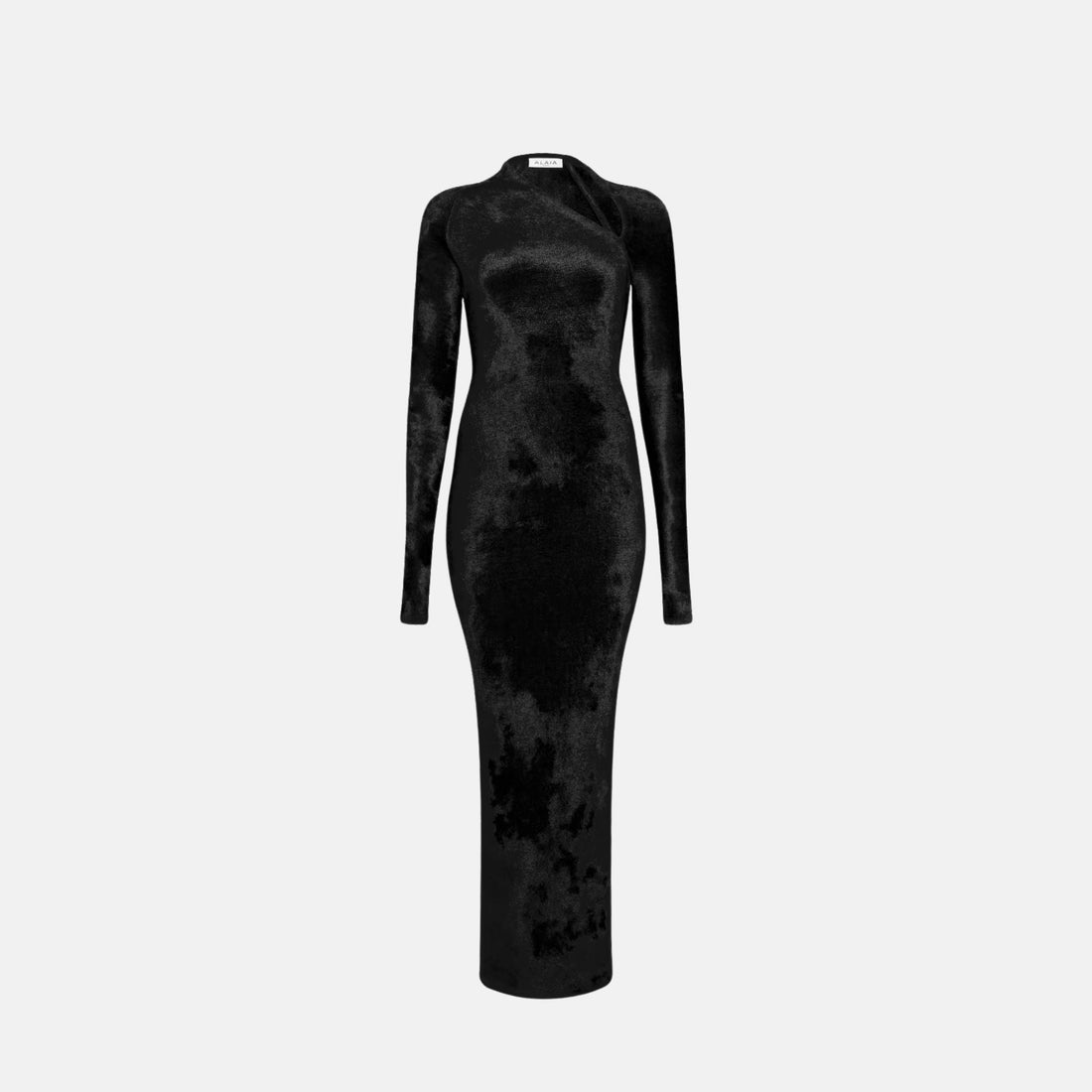 Maxi Bodycon Dress In Shiny Velvet Knit