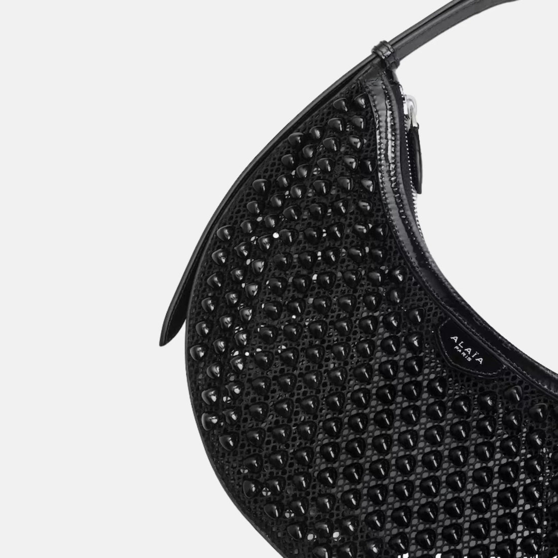 One Piece Demi Lune Bag In Fishnet Pyramids