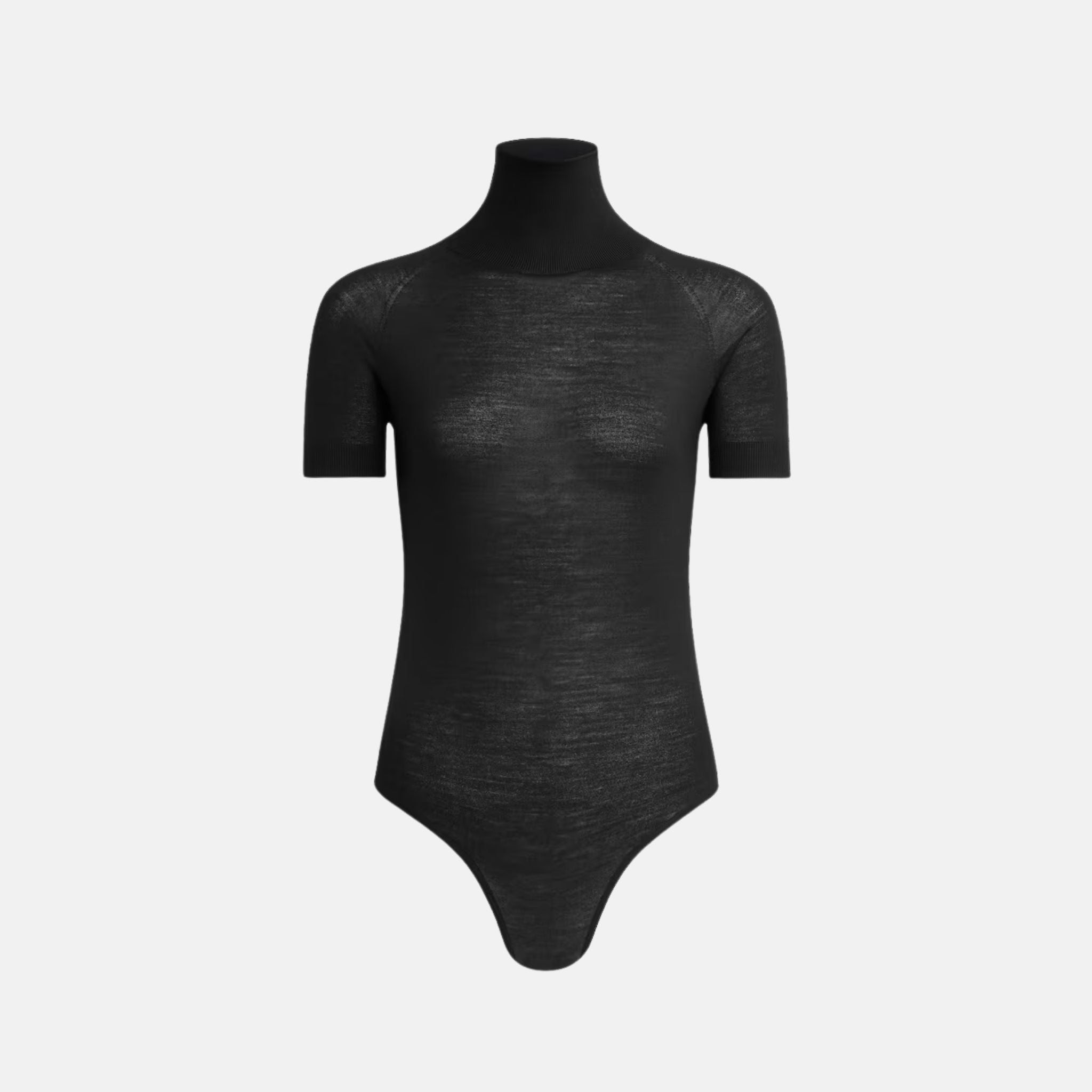 Short Sleeve Body In Sheer Wool Knit