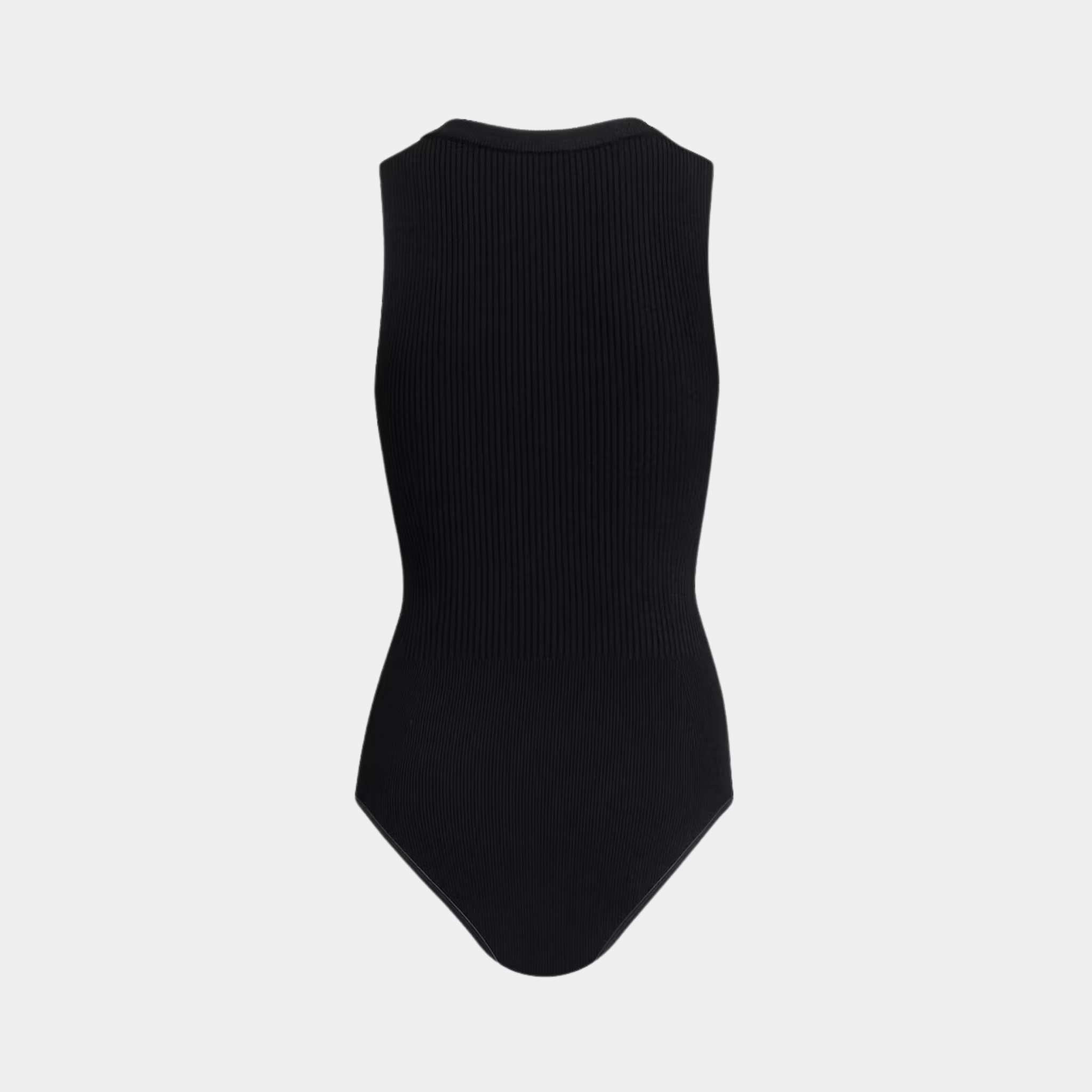 Sleeveless Ribbed Knit Bodysuit