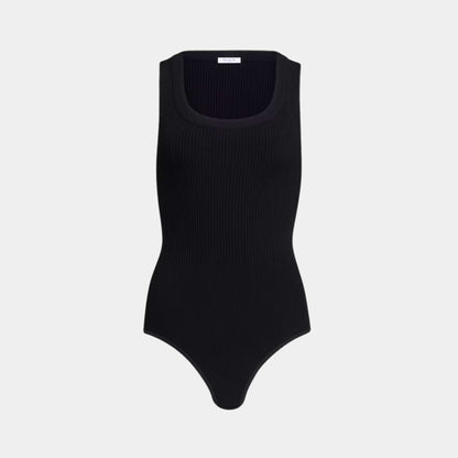 Sleeveless Ribbed Knit Bodysuit