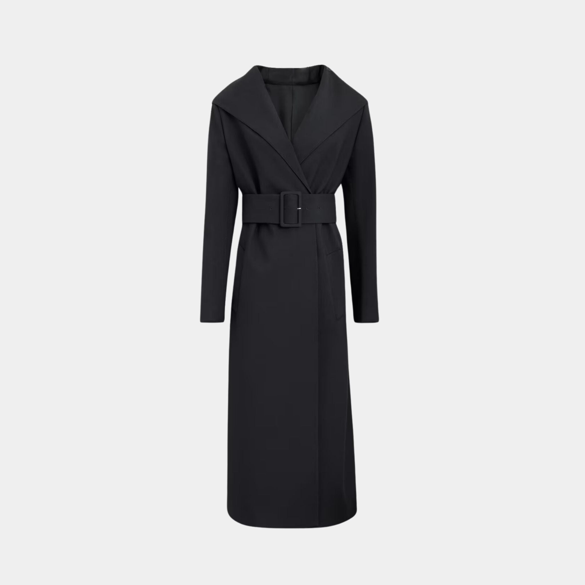 Tailored Wool Coat With Hood