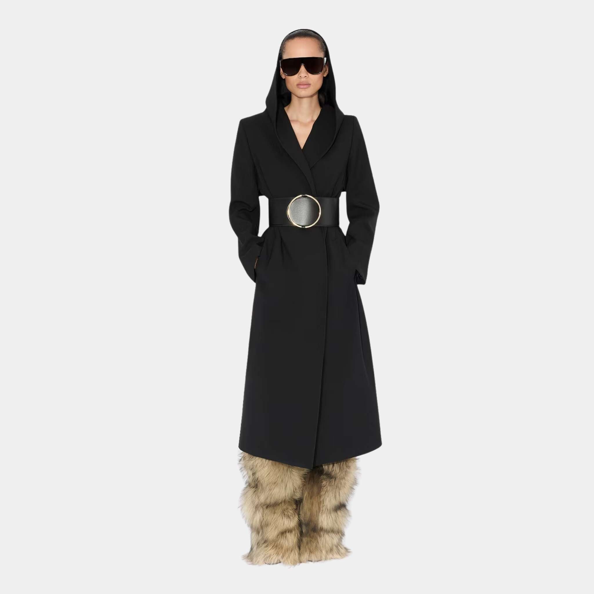 Tailored Wool Coat With Hood